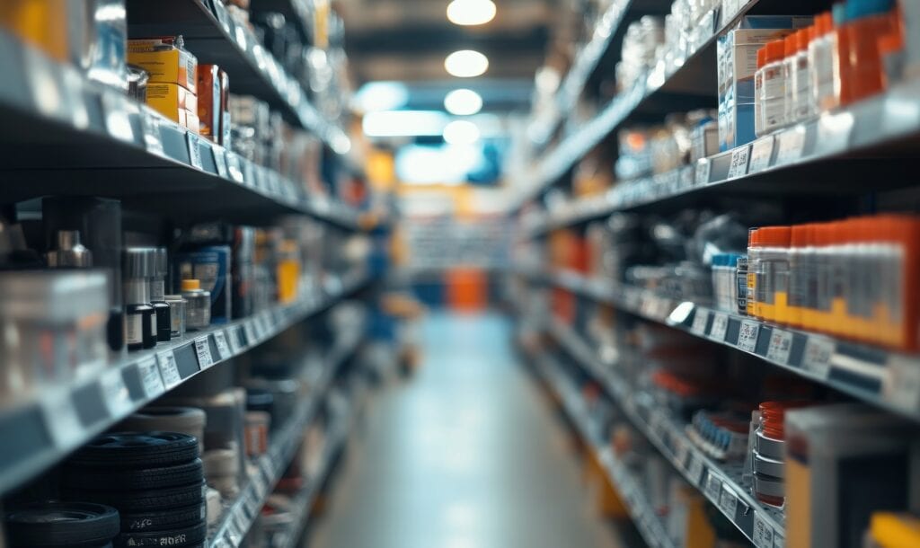 HVAC parts aisle